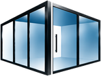 Office Partitionings glass office emblem